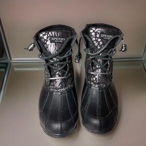 Sperry Black Waterproof  Boots  Size 6
